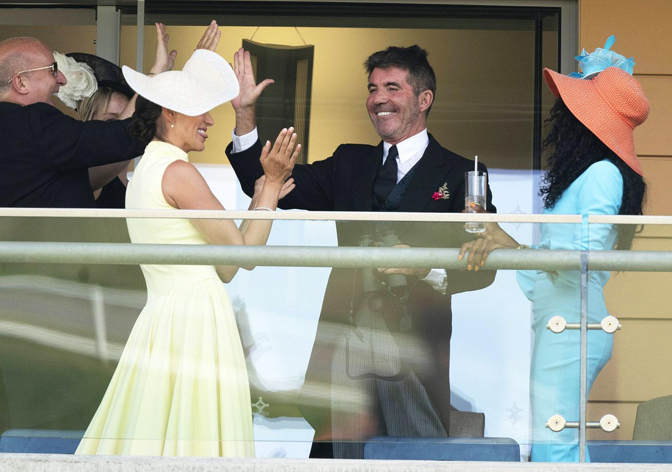 simon cowell and lauren silverman royal ascot  day one