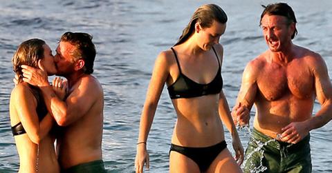 Sean penn shirtless mystery woman kissing hawaii pp