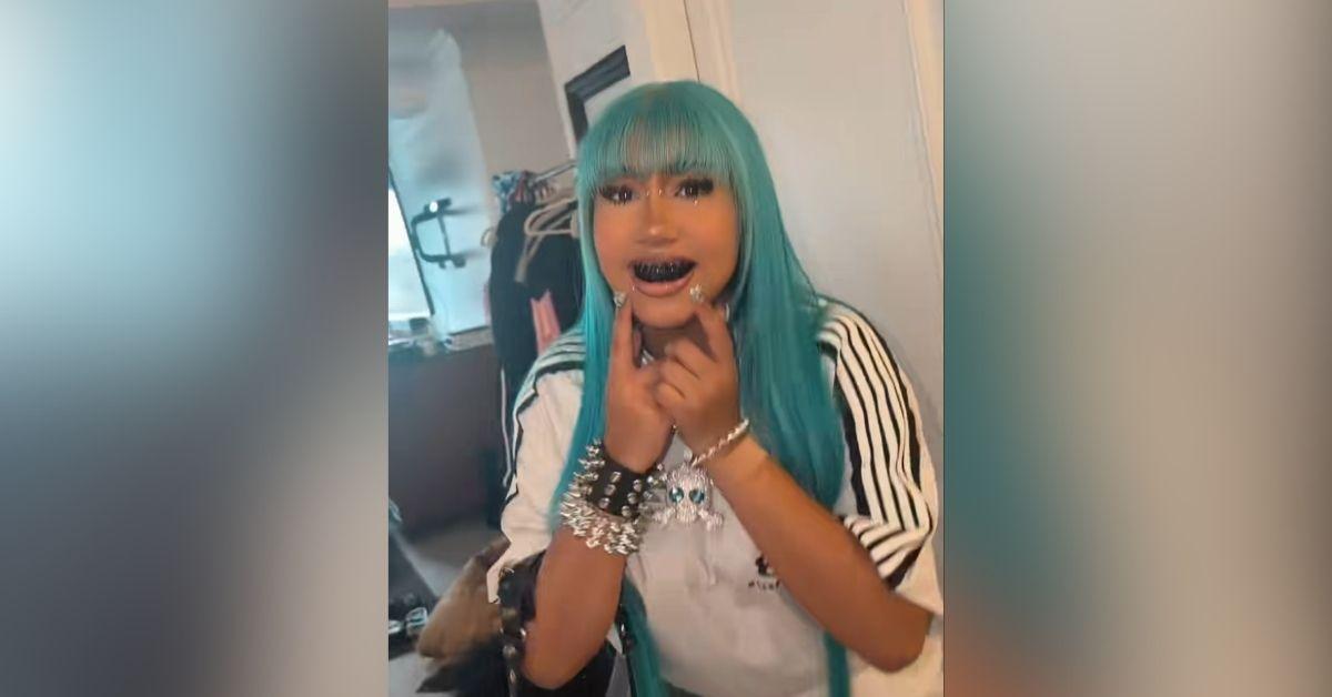 image of North West debuted a bold new look in a TikTok video.