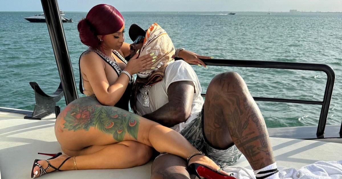 cardi b grinds boyfriend stefon diggs swimsuit instagram official