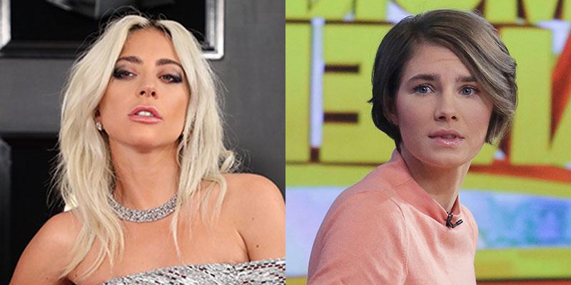 Lady Gaga On Red Carpet And Amanda Knox In An Interview Twitter Feud Prison