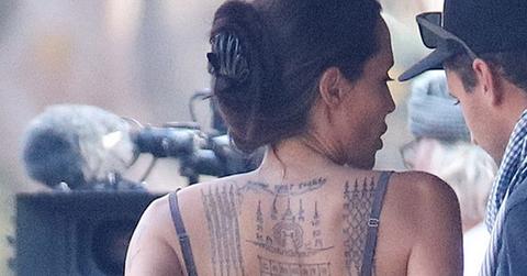 Angelina Jolie’s Never Before Seen Full Back tattoo