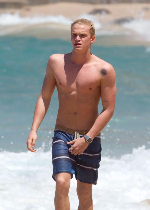 A Very Naked Day At The Beach Cody Simpson Exposes His Abs During A Day Out In The Sun