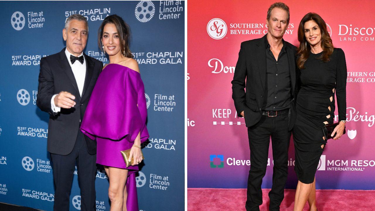 Image of George and Amal Clooney, Rande Gerber and Cindy Crawford