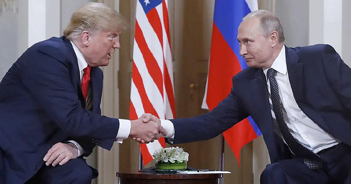 Image of Donald Trump and Vladimir Putin's meeting was the first time they came face-to-face in six years.