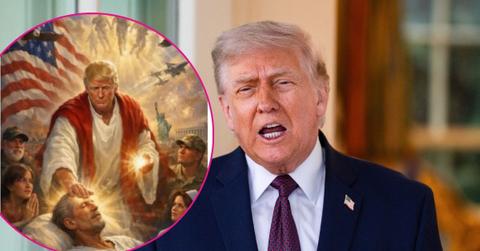 Composite photo of Donald Trump.