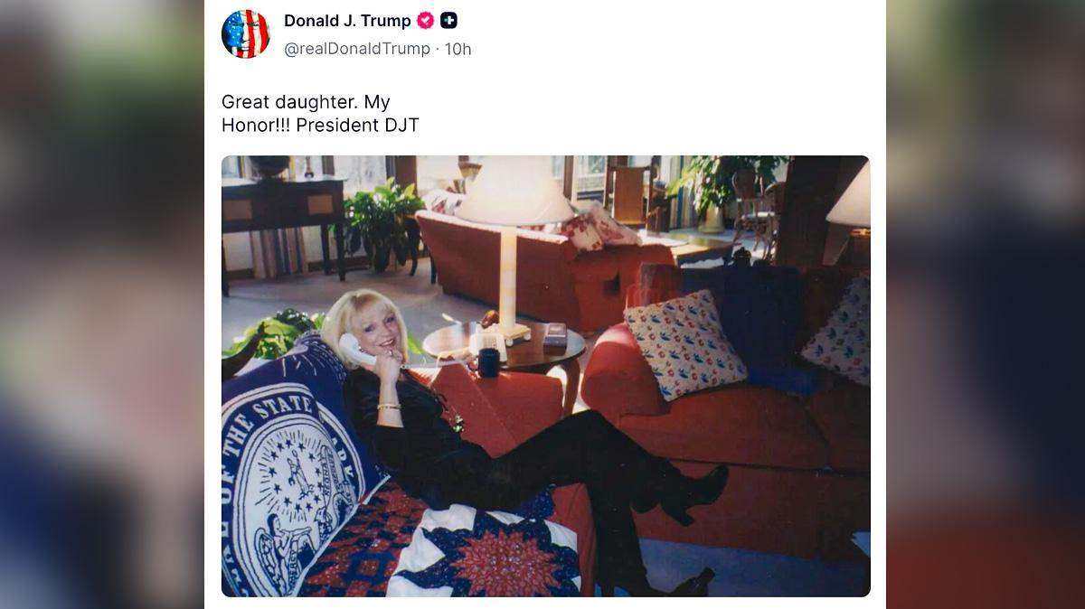 Photo of It's still unclear why Donald Trump posted a photo of Margo Catsimatidis.