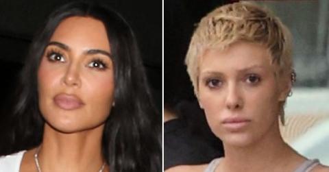 Composite photo of Kim Kardashian and Bianca Censori.