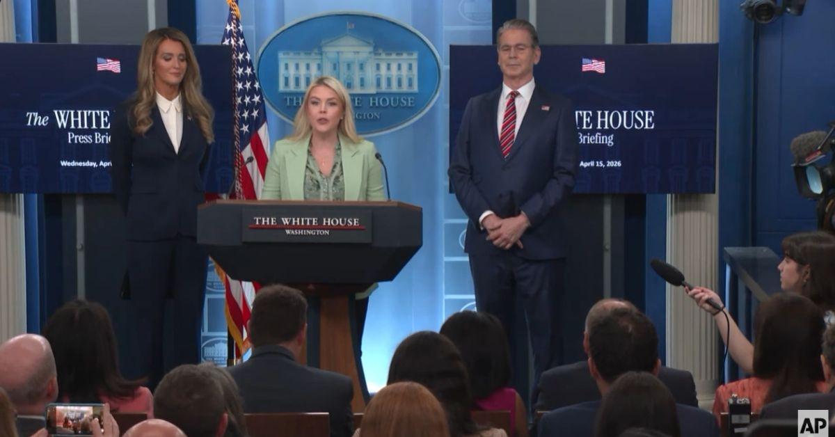 image of The press secretary's remarks were made during a press briefing, where she credited the administration’s energy policies for lower costs.