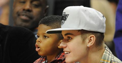 Justin Bieber watches LA Clippers play Boston Celtics, Los Angeles, CA