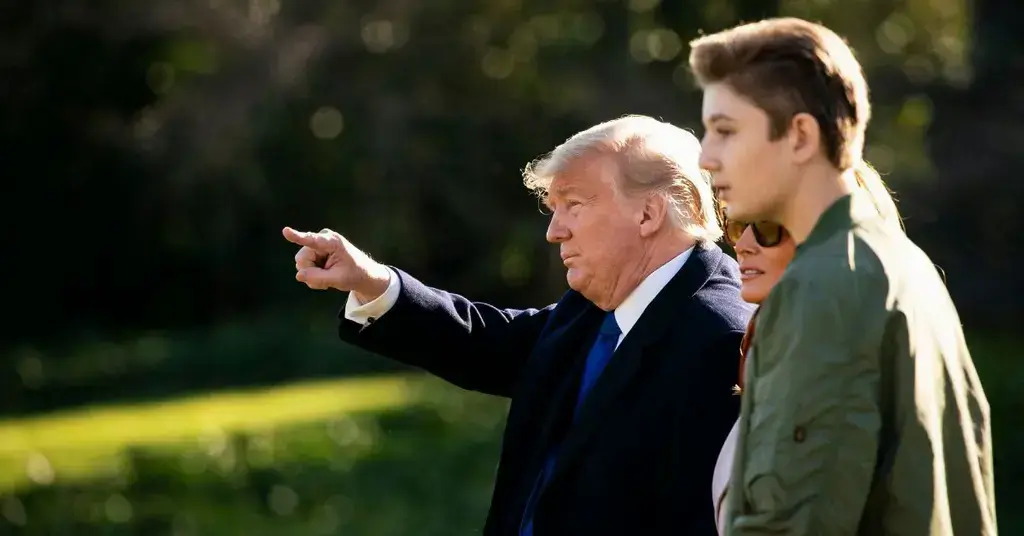 donald trump takes political advice  year old son barron