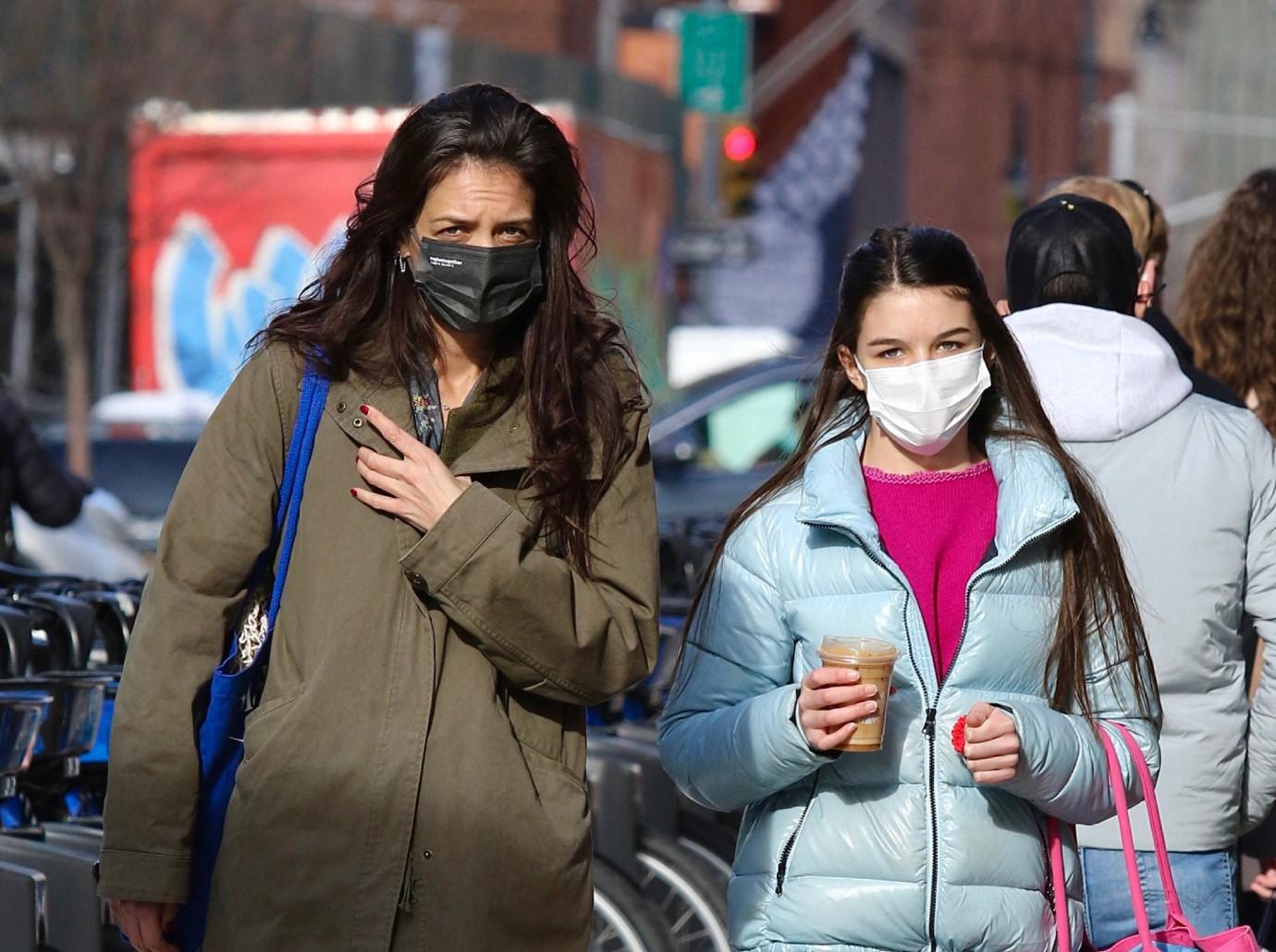 Suri Cruise Seen Out In NYC With Lookalike Mom Katie Holmes