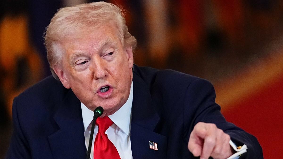 image of Donald Trump lashed out at a reporter on March 15. 