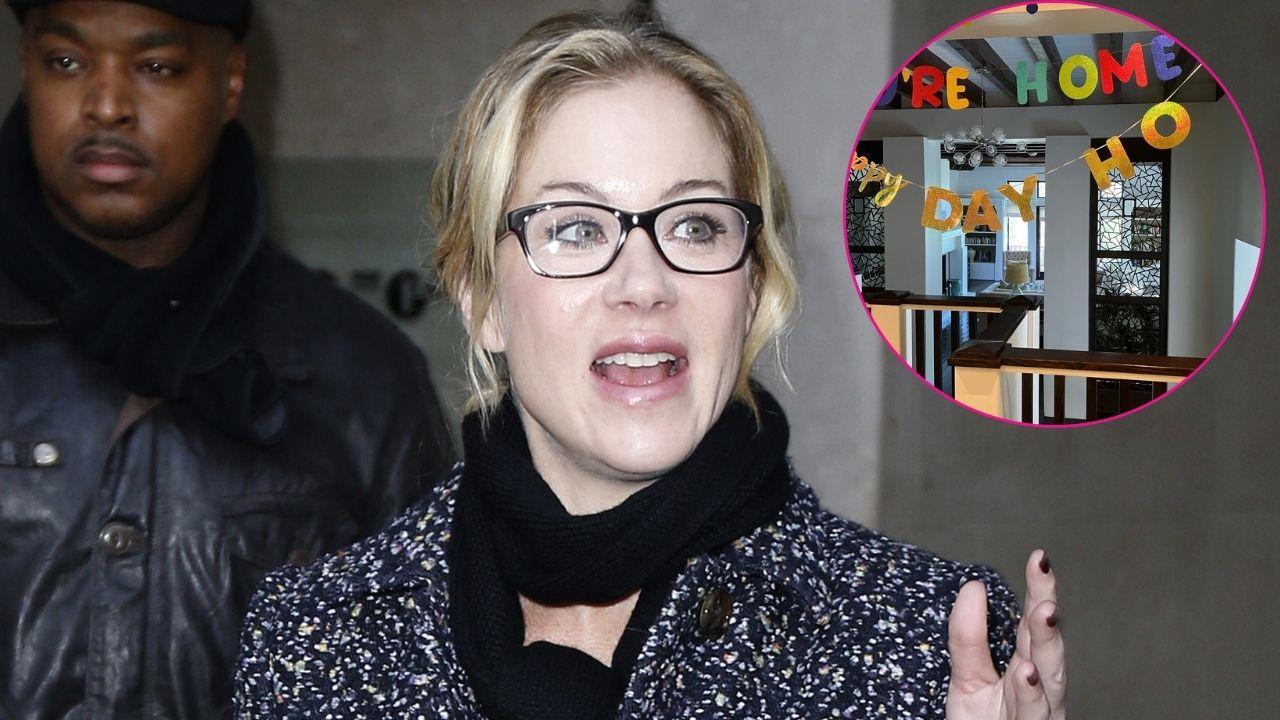 Image of Christina Applegate and (inset) Sadie Grace LeNoble's message.