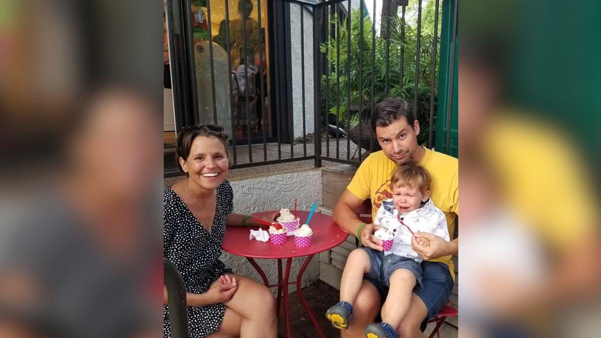 image of The star shares son James with his late wife, Laura. 