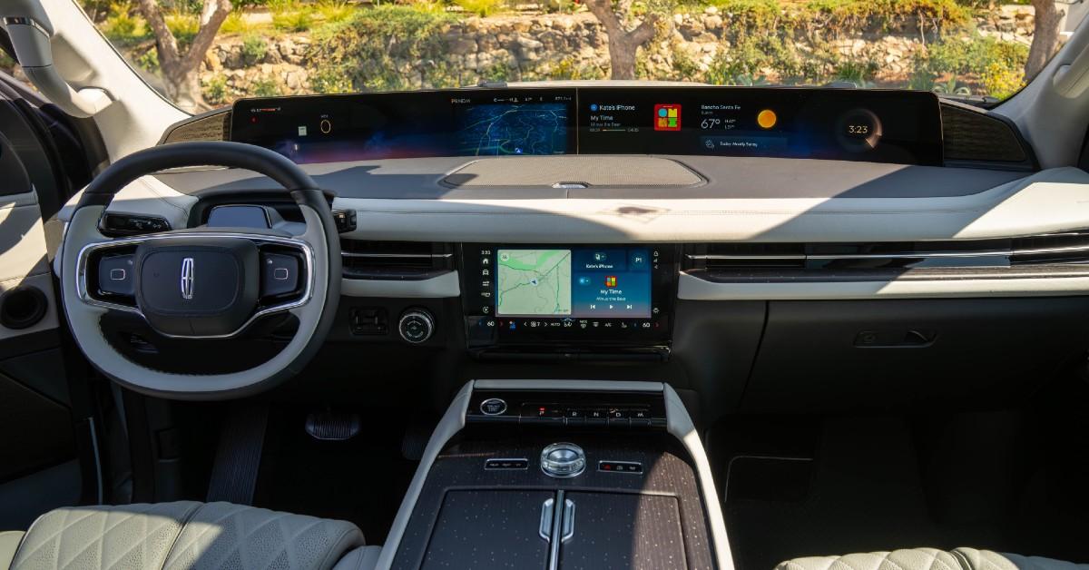 image of The car has many new features. 