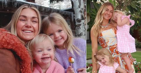 Photos of Lindsay Arnold and her two daughters.