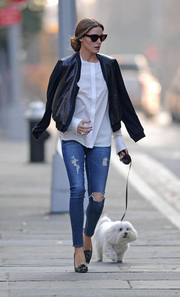 Olivia palermo ripped jeans