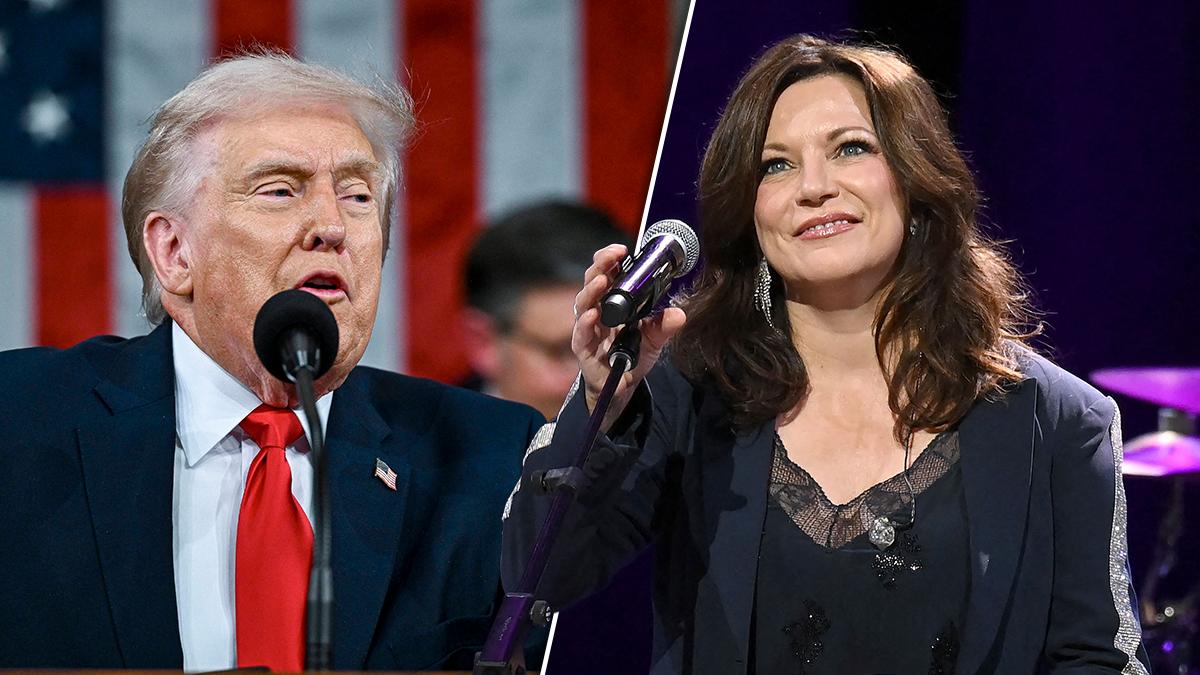 Composite photo of Donald Trump and Martina McBride.