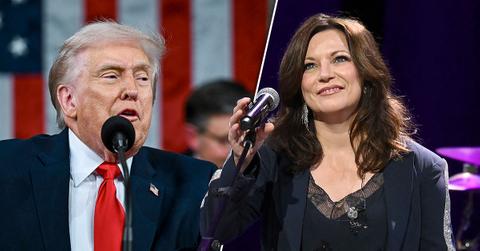 Composite photo of Donald Trump and Martina McBride.