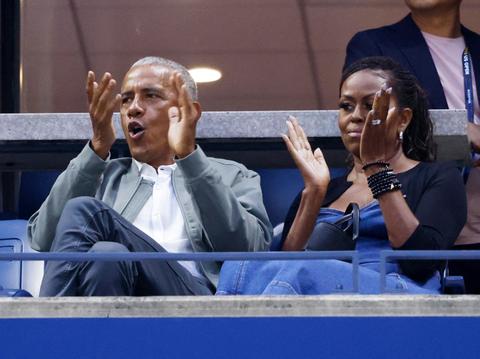 Barack & Michelle Obama Attend U.S. Open In NYC: Photos