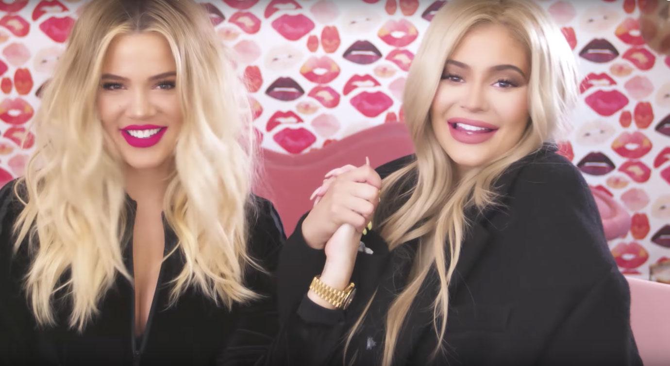 Kylie Jenner Khloe Kardashian Babies Lip Kit Video 05