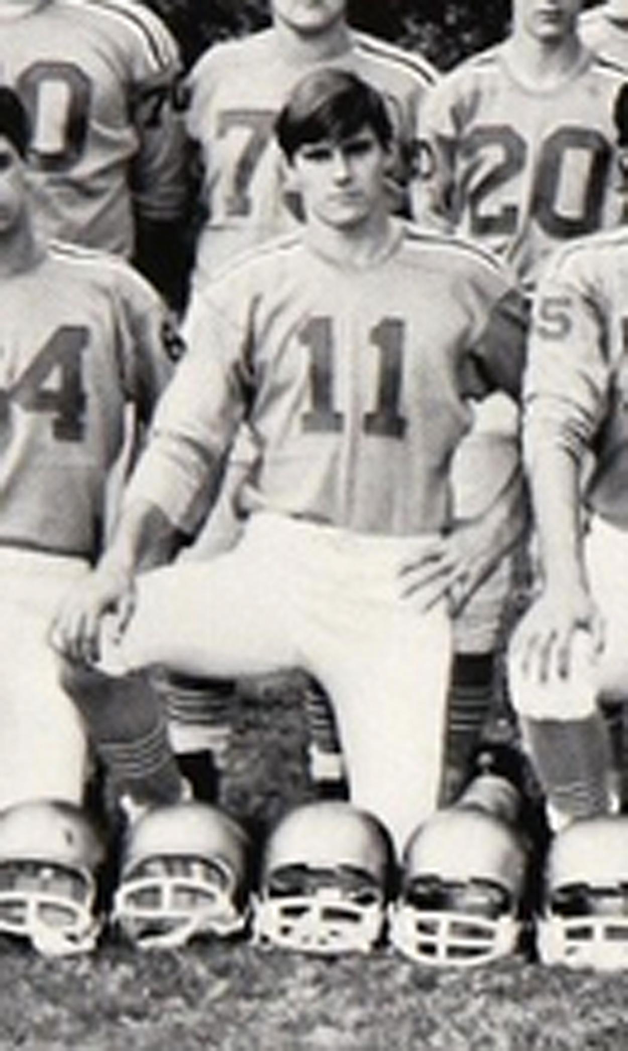 Bruce Jenner as a handsome high school star athlete