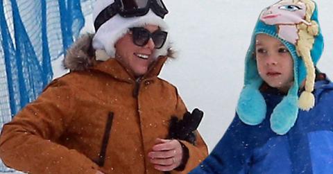 Pink Takes Daughter Willow Skiing