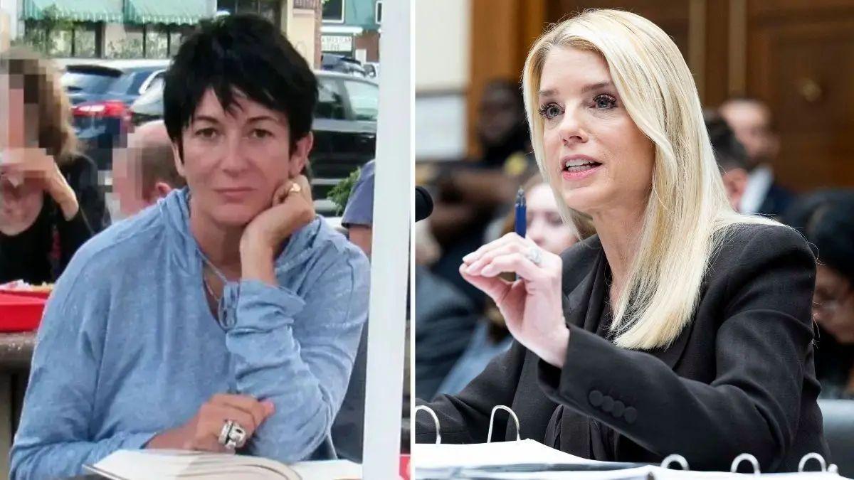 image of Pam Bondi expressed disdain for Ghislaine Maxwell during a hearing recently.