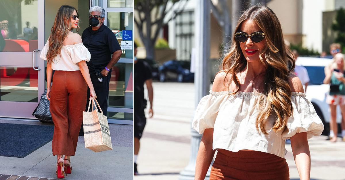 AGT's Sofia Vergara Styled Neutral Chic Outfit To Filming