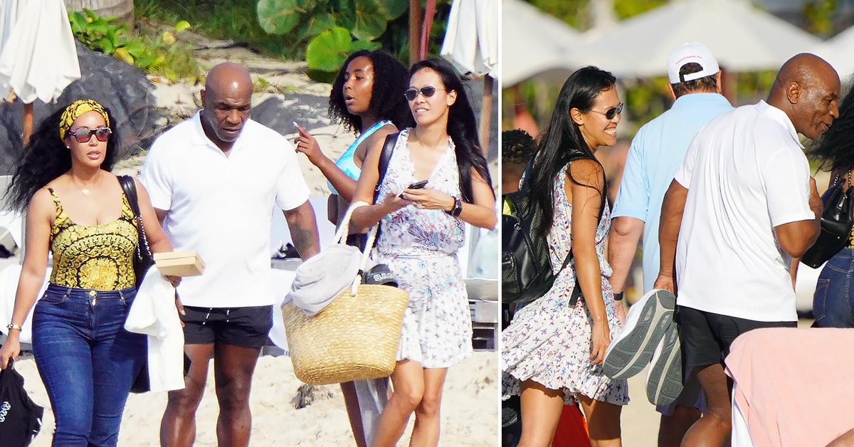 mike tyson enjoys family vacation st barts photos ok