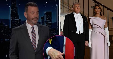 Composite photo of Jimmy Kimmel, Donald Trump and Melania Trump