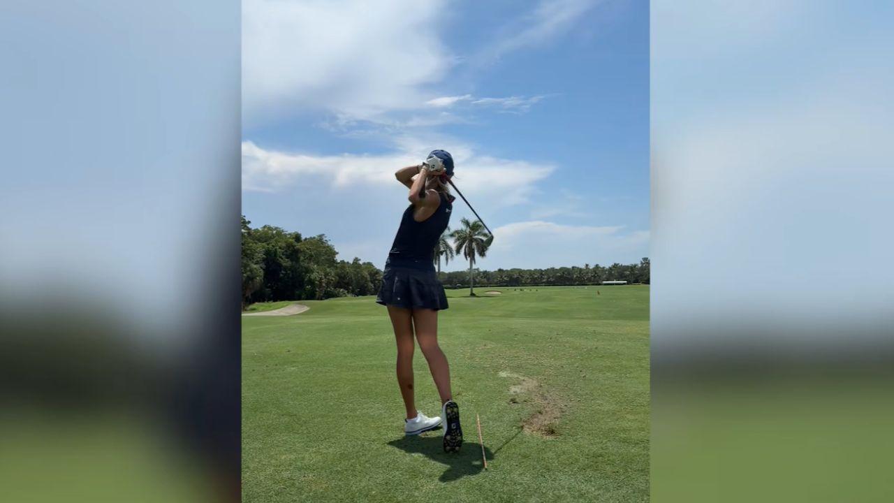 Image of Kai Trump discussed balancing college life with her demanding golf schedule.