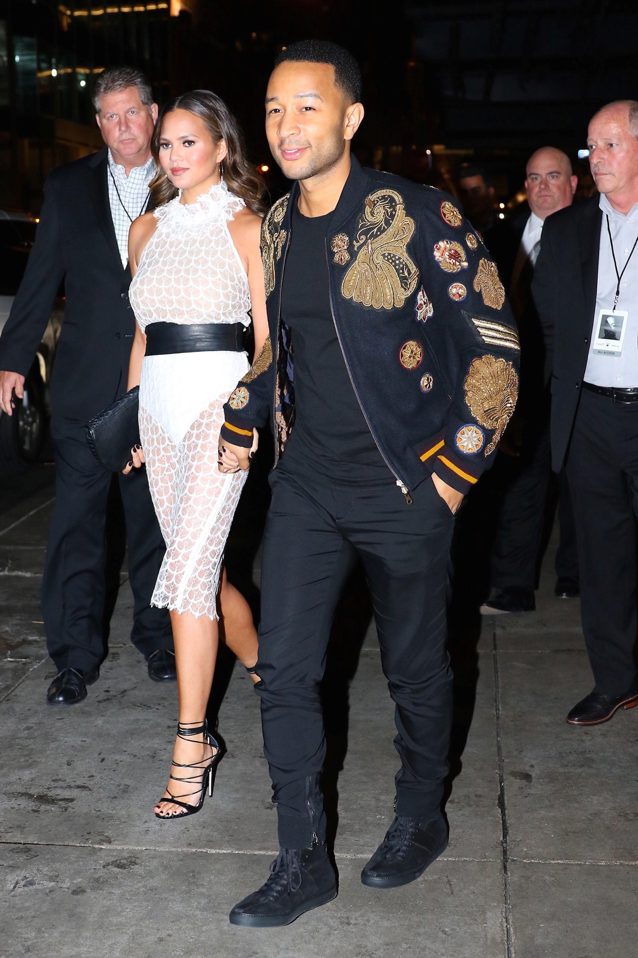 Chrissy Teigen and John Legend show off their Fall fashion sense