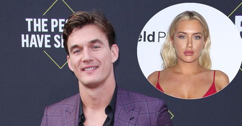 Tyler Cameron On Red Carpet Stassie Karanikolaou Inset