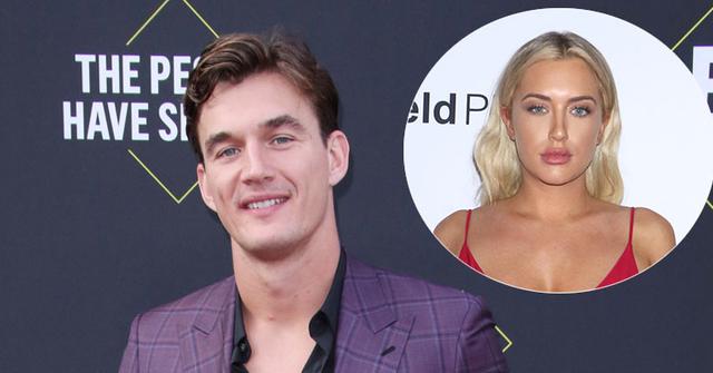 Tyler Cameron On Red Carpet Stassie Karanikolaou Inset