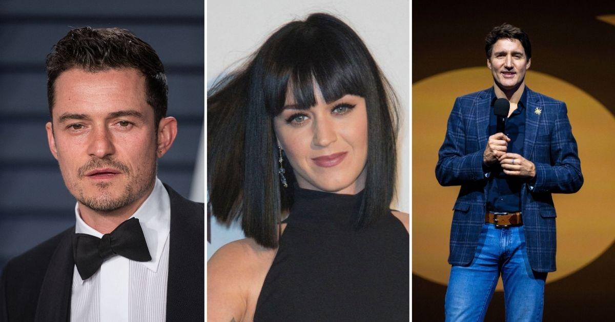 Composite Photos of Katy Perry, Orlando Bloom and Justin Trudeau