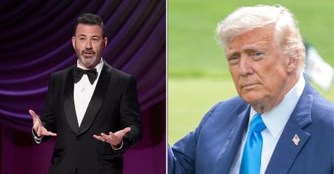 Composite photo of Jimmy Kimmel and Donald Trump