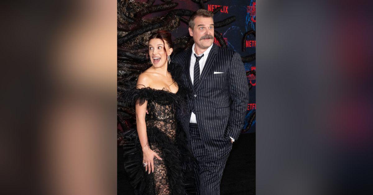 Image of David Harbour and Millie Bobby Brown star in 'Stranger Things.'