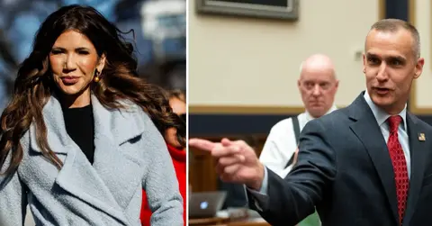 split of Kristi Noem, Corey Lewandowski.