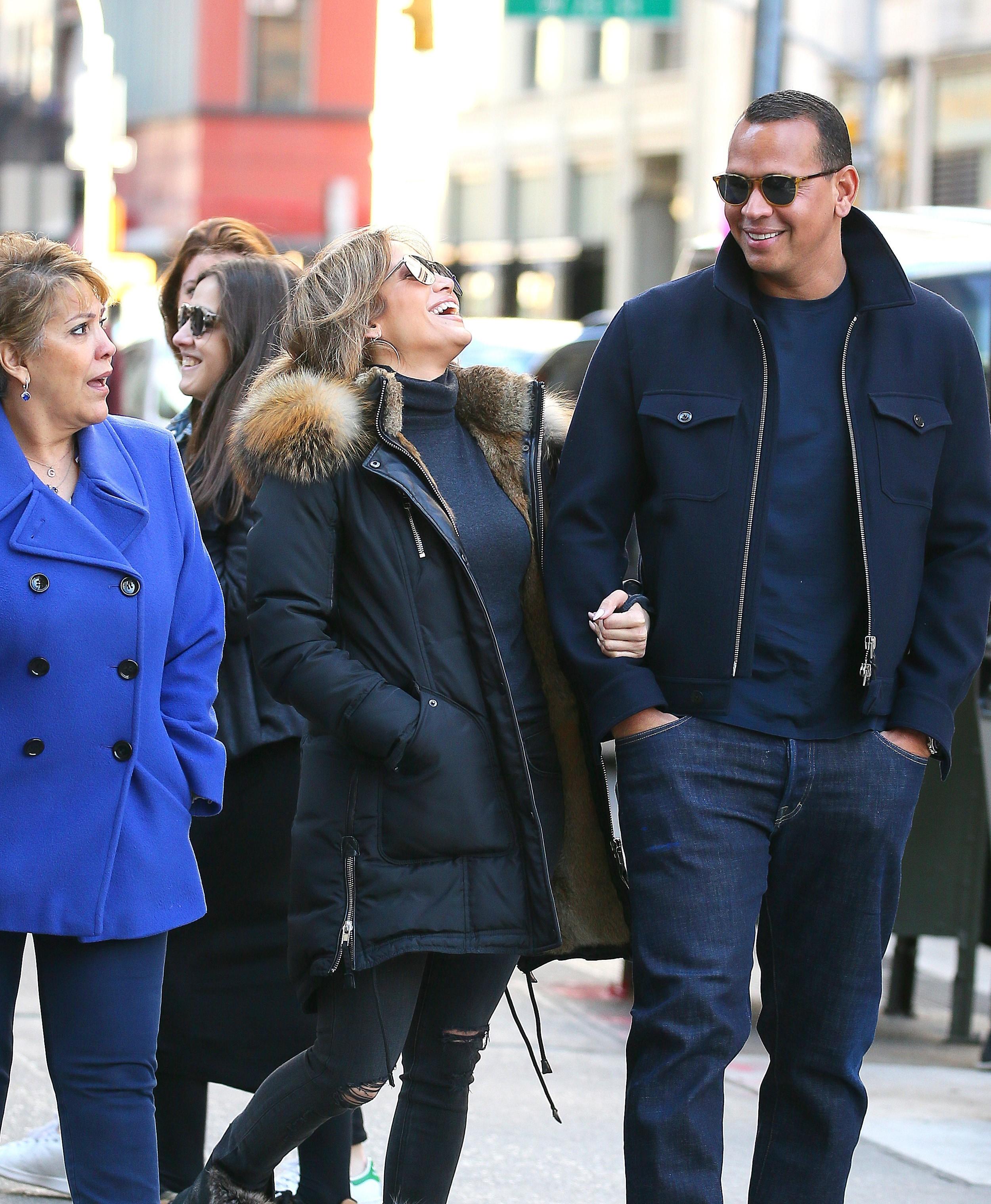 Jennifer Lopez and  Alex Rodriguez are going strong as they take a stroll in NYC