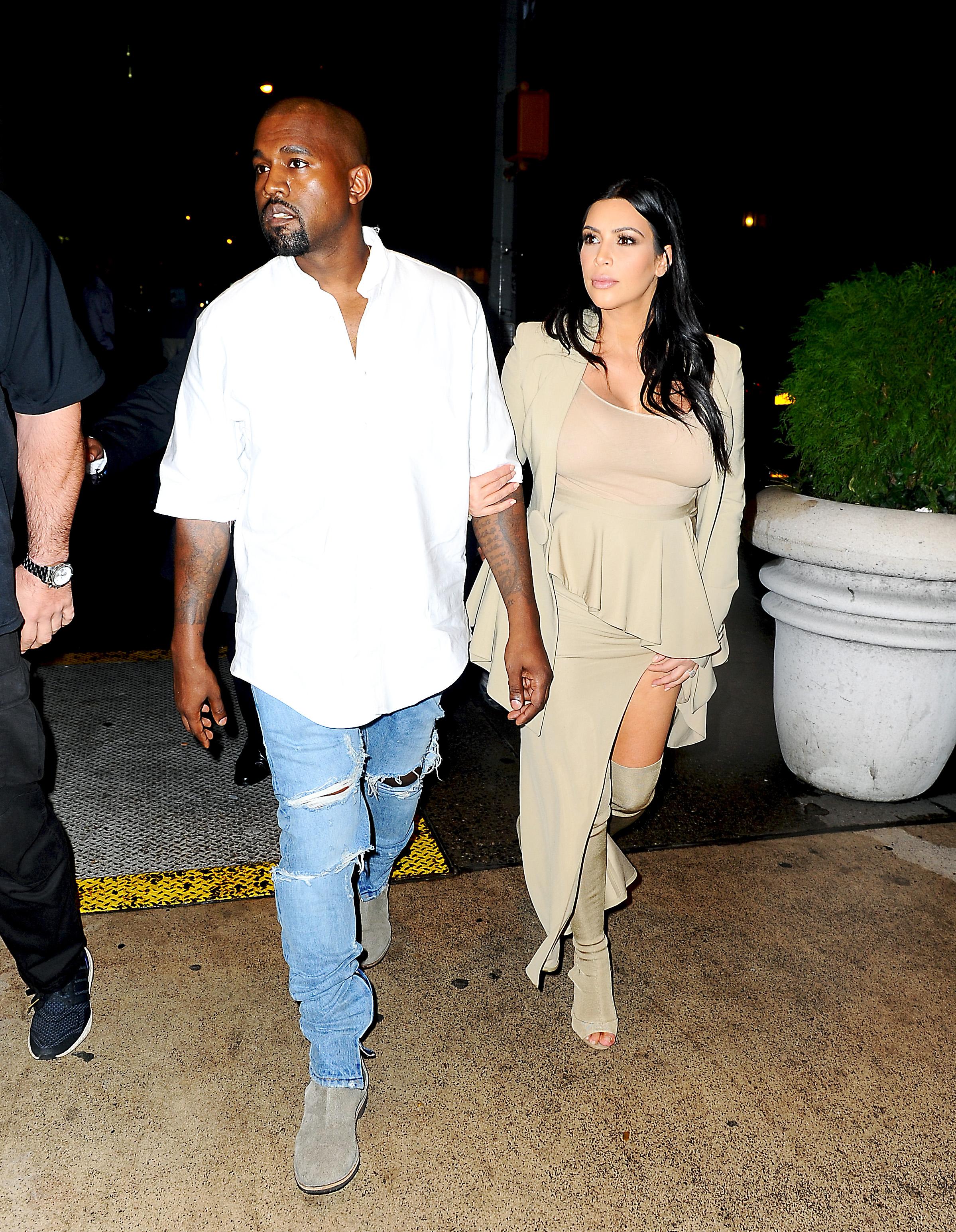 Kim Kardashian and Kanye West look stunning as they head out for dinner in NYC