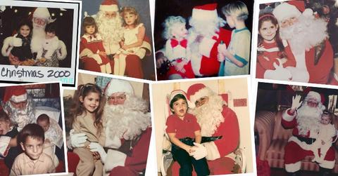 Celebrity throwback christmas santa photos ok pp
