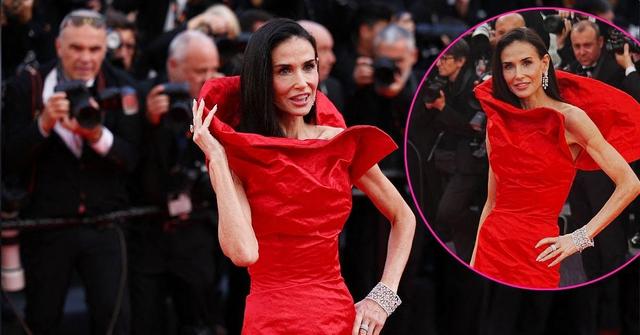 demi moore shockingly thin cannes red carpet pp