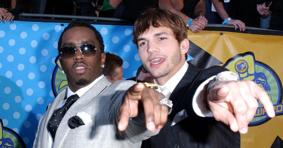 Photo of Sean 'Diddy' Combs and Ashton Kutcher