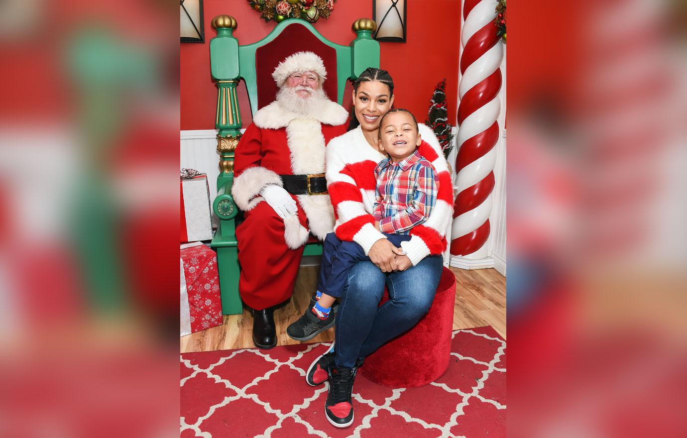 jordin sparks son dj visit santa claus