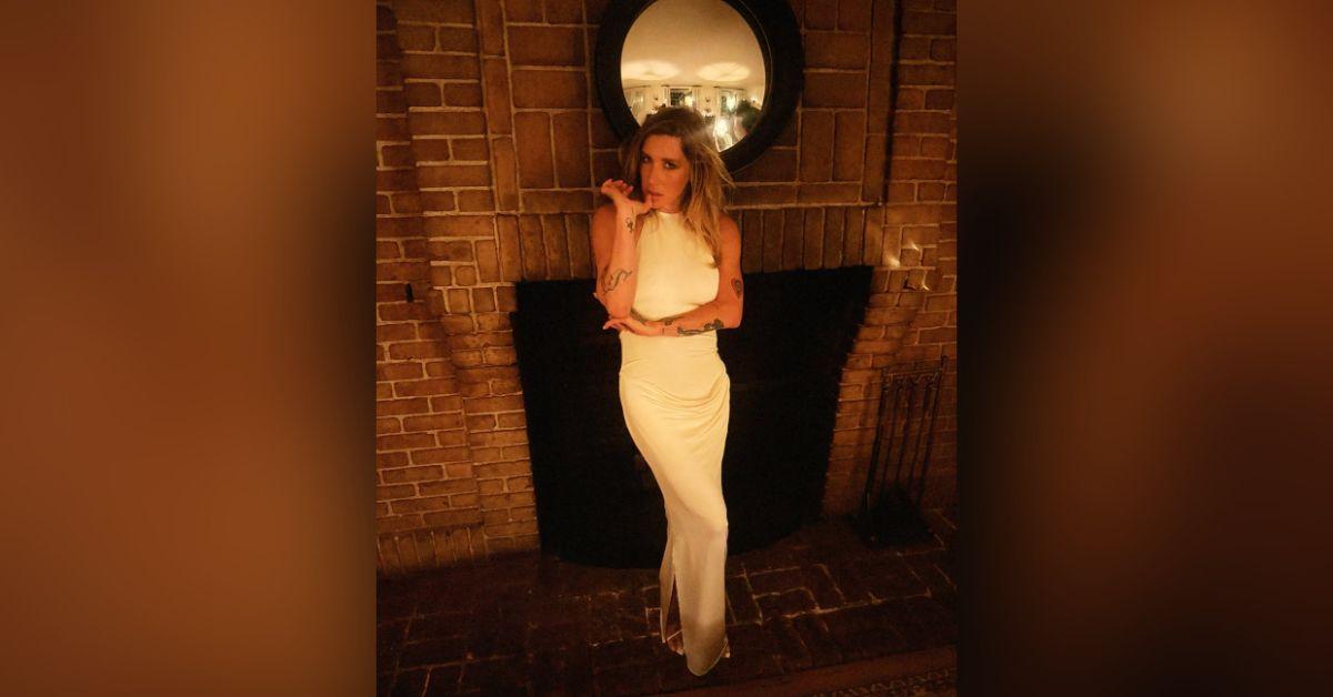 image of Kesha stunned fans in a daring braless ivory gown while attending the premiere of ‘The Invite.’