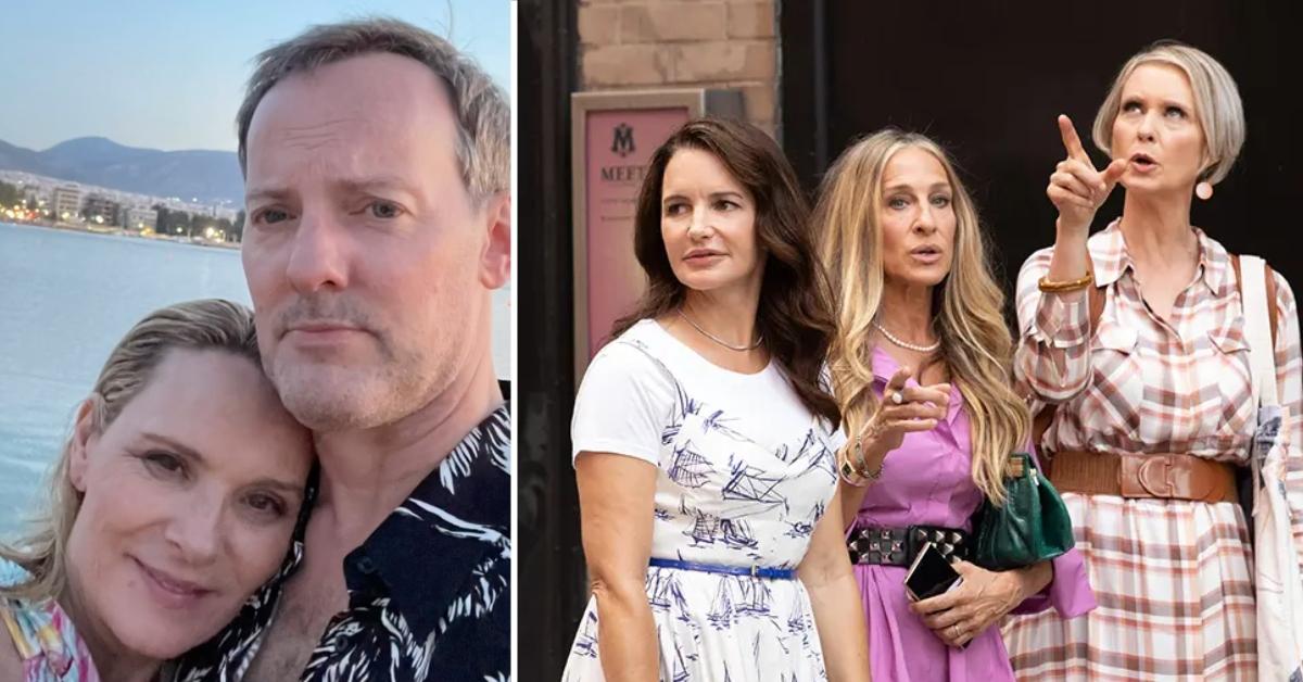 Photo of Kim Cattrall, Russell Thomas, Sarah Jessica Parker, Kristin Davis and Cynthia Nixon