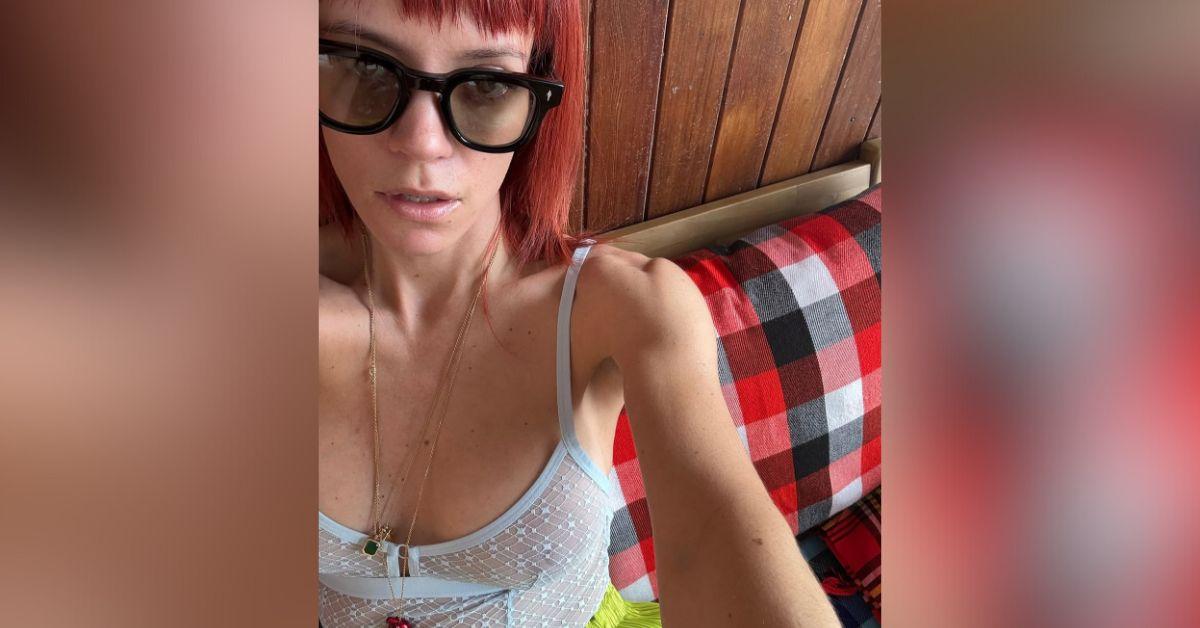 lily allen flaunts nipples braless celebrate her birthday david harbour split photos