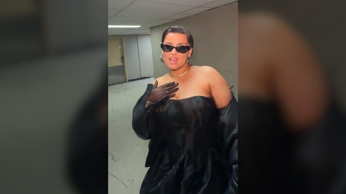 Photo of Nelly Furtado flaunted her curves in an all-leather outfit. 